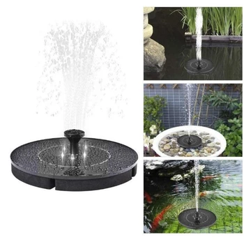 Solar Powered Water Fountain Pool Pond Floating Bird Bath Patio Landscape Outdoor Garden Decoration with LED Light