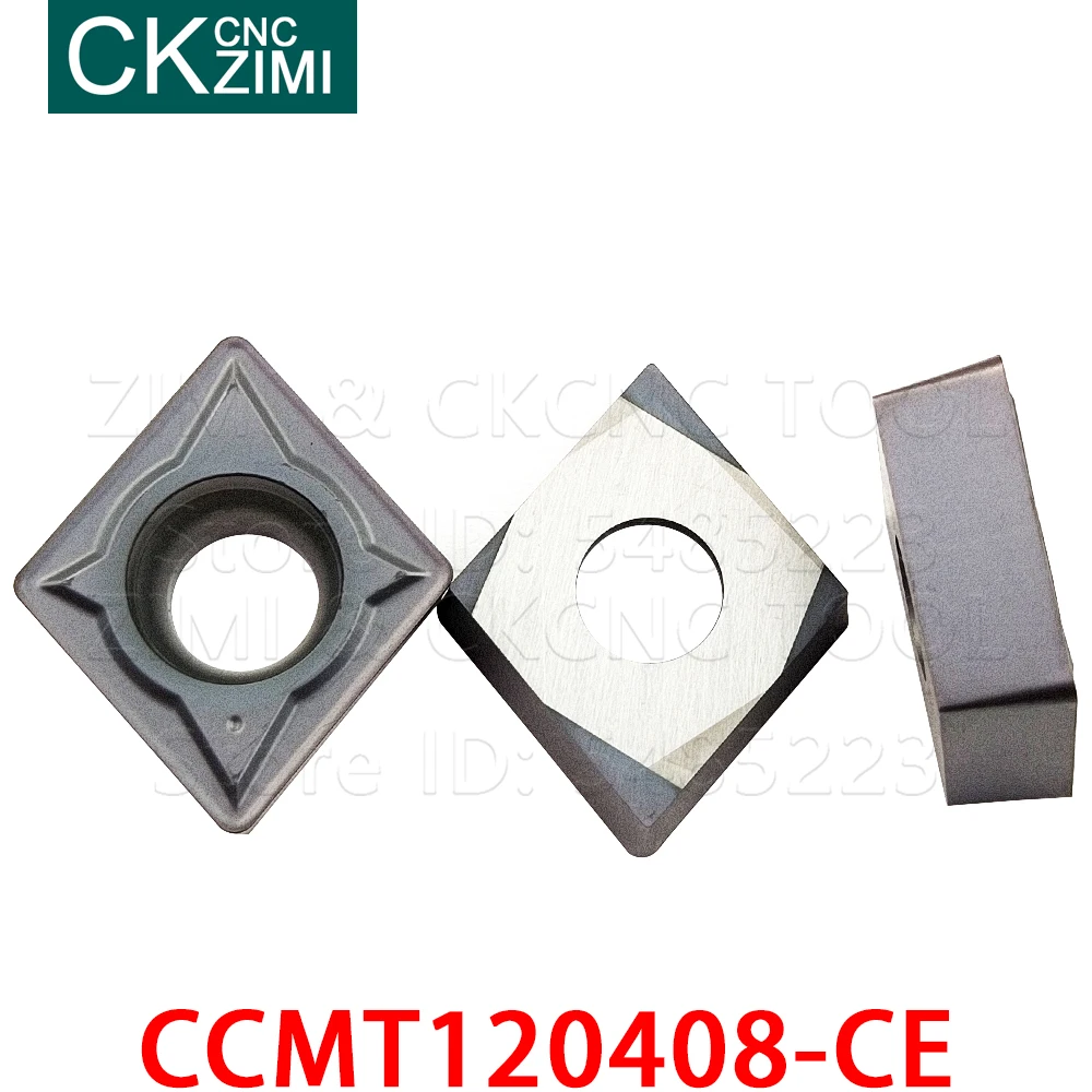 Insertos de torneado de carburo, herramientas de corte CNC, torno de Metal para acero inoxidable, CCMT120408-CE ZM2125 CCMT 120408 CE