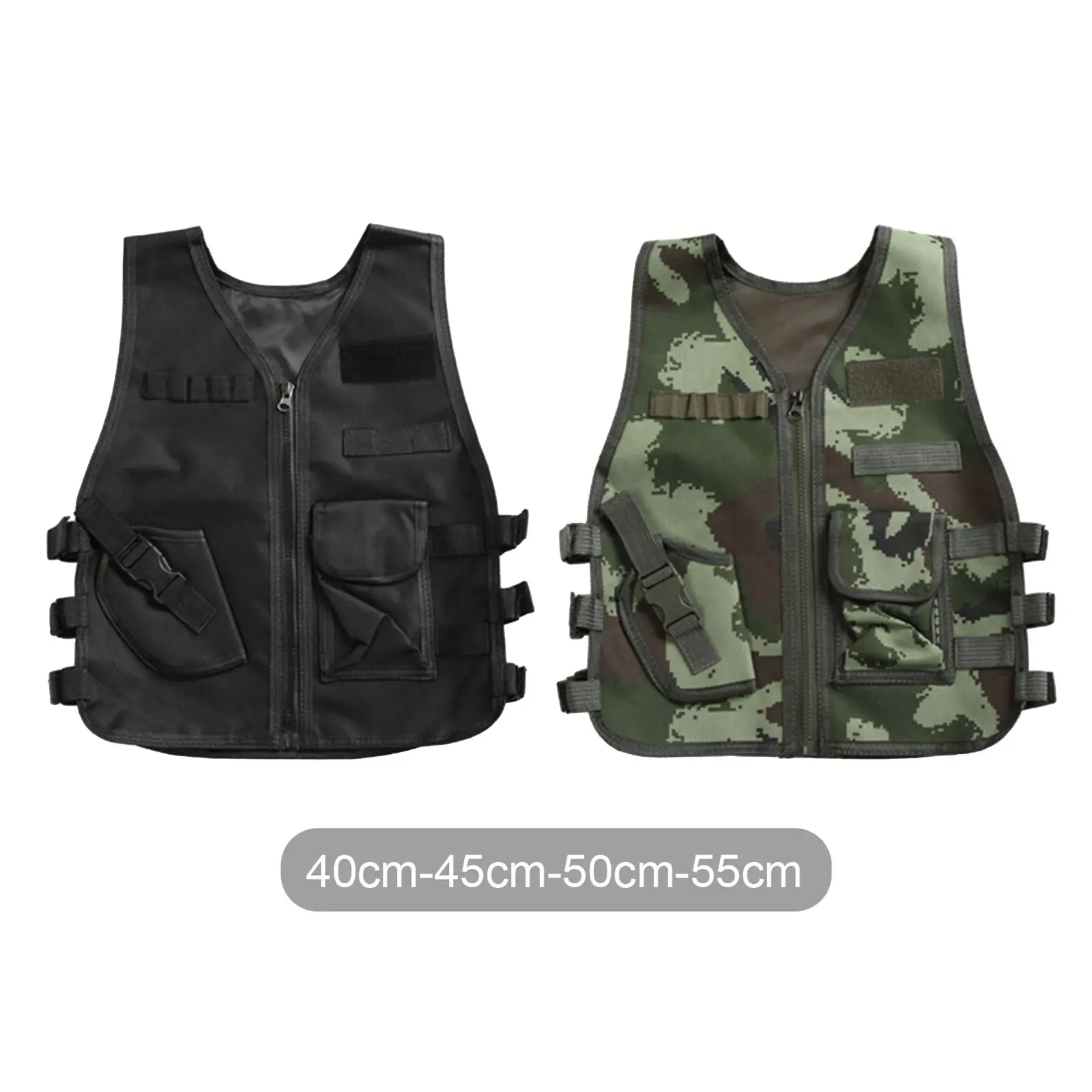 Kid Military Tactical Vest Police Gaming Training Waistcoat Assault Gear Plate Carrier Holder Outdoor Camping Body Protector