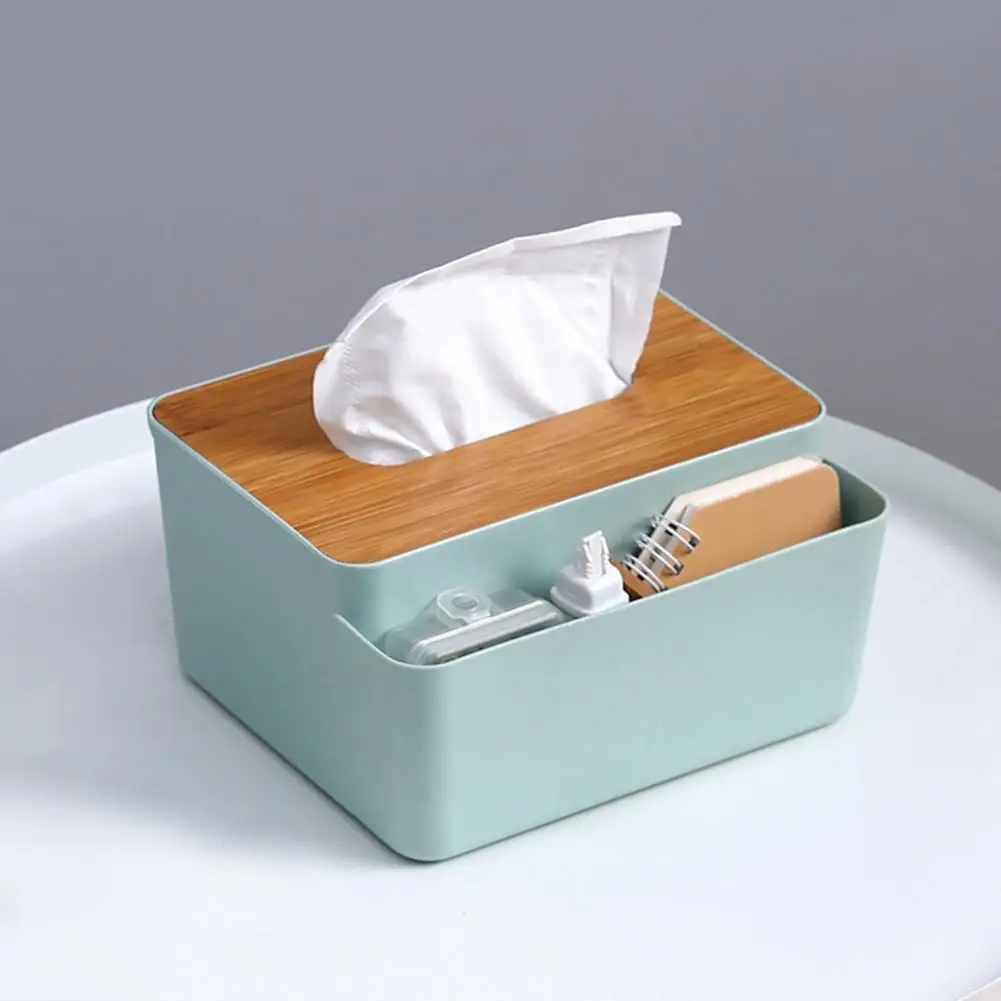 Hot! Paper Box Grid Design with Lid PP Desktop Tissue Box for Home