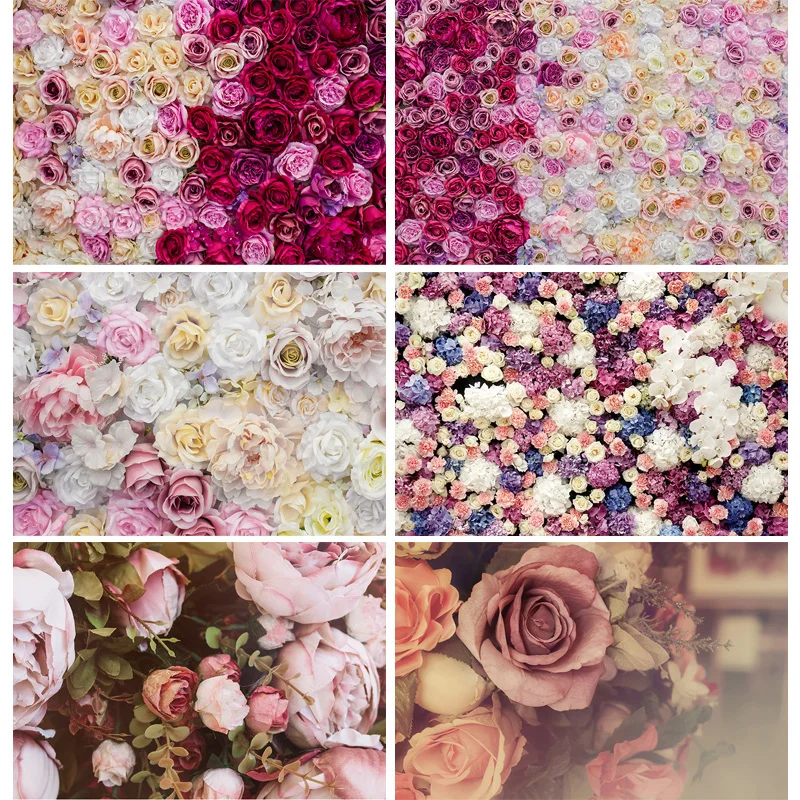 

SHENGYONGBAO Wedding Photography Backdrops Rose Flower Wall Party Backgrounds Birthday Decor Photo Backdrop MGQ-02