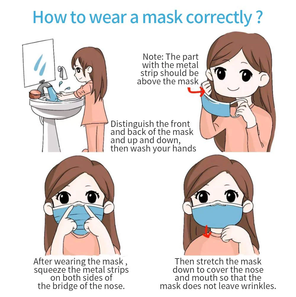 In stock! Fast Delivery! High Quality Non Woven Disposable Face Mask 3 Layers Anti-Dust Face Masks