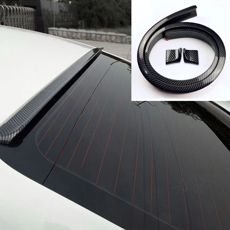 F82 Universele Roof Spoiler Auto Sticker 1.5M Car-Styling 5D Rubber Carbon Fiber Tail Wing Solderen Diy Refit For BMW 4Series