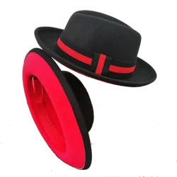bowler hat Men fedora red bottom fedora for women and men party hat men hat for winter elastic band felt hat jazz church hat