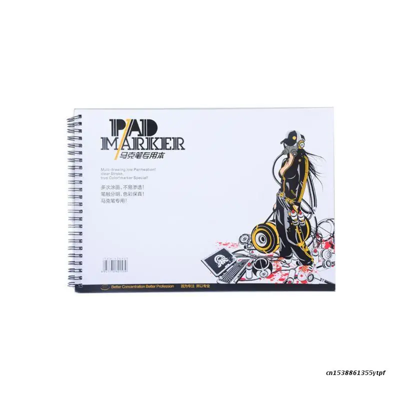 34 листа A3/A4/A5 профессиональная маркерная бумага спиральная эскизная фотобумага принадлежности для рисования