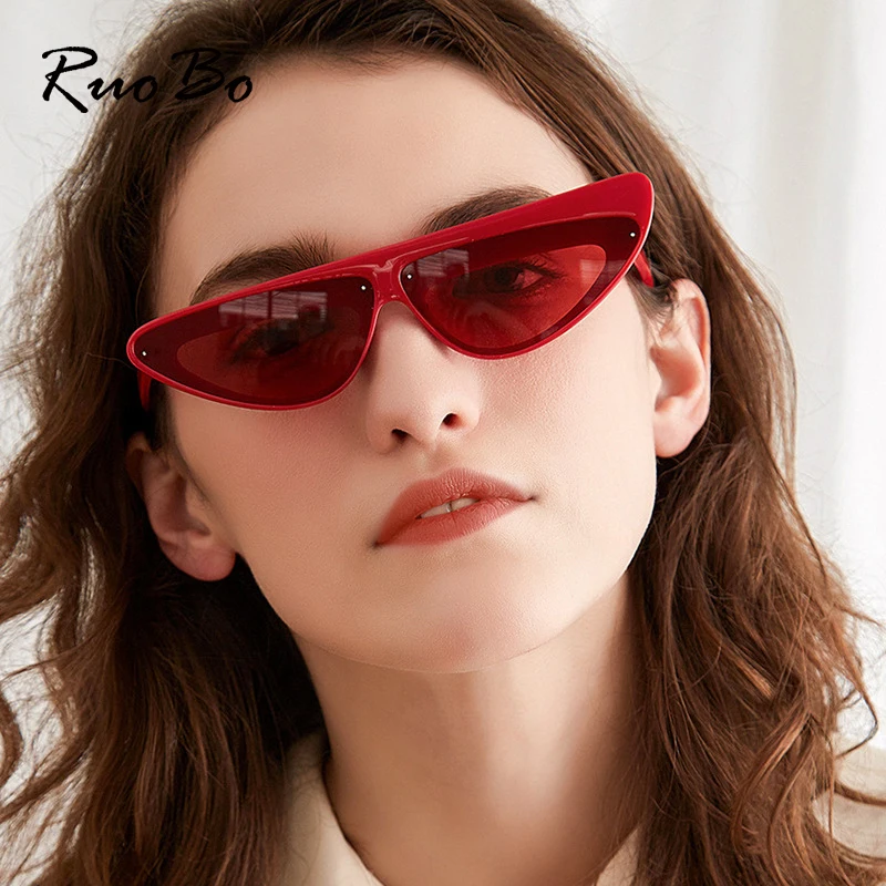 

RUOBO Fashion Designer Small Frame Sunglasses For Woman Man Travel Retro Ins Popular Decorative Sun Glasses UV400 Oculos De Sol