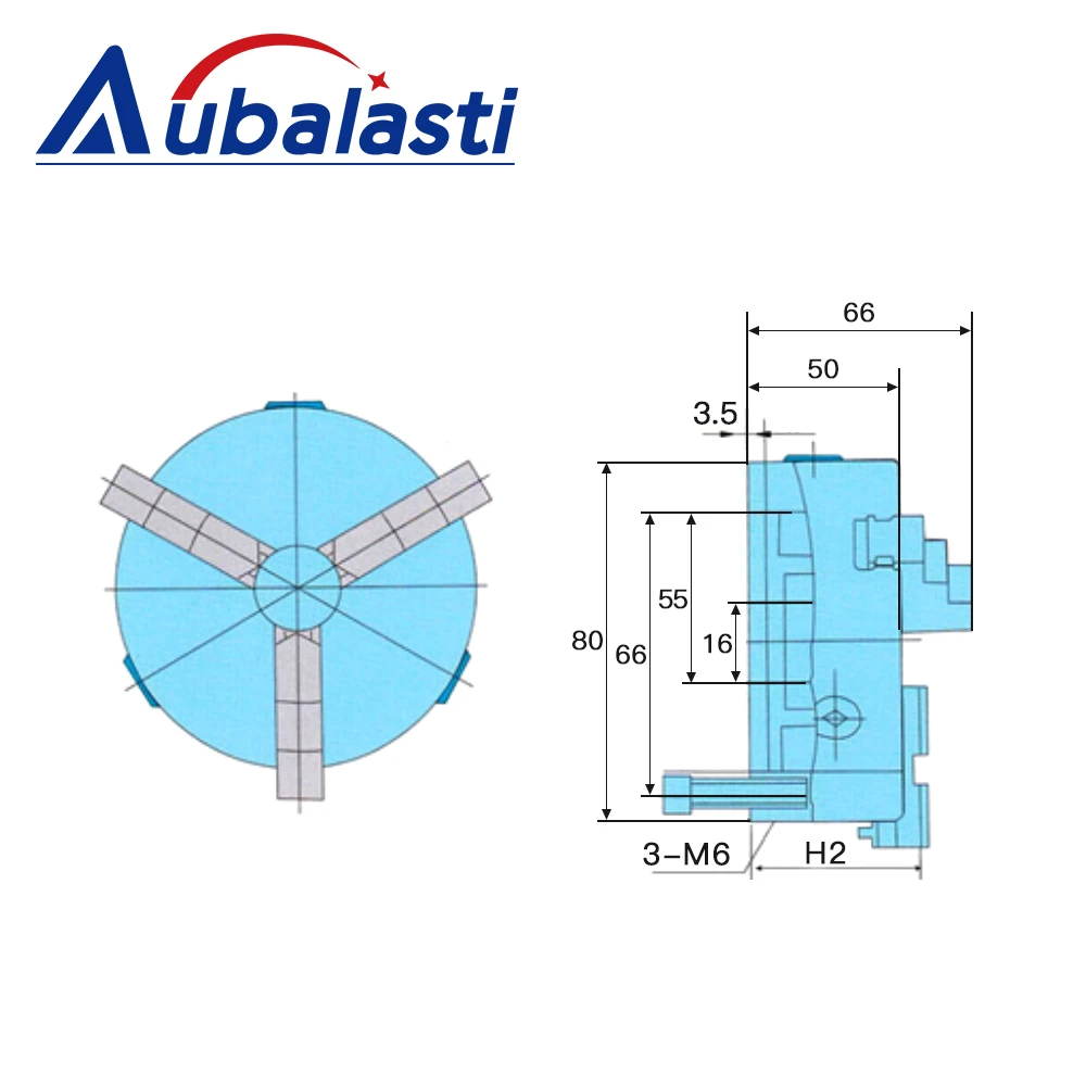 Aubalasti 1Set K11 80mm 3Inch 3-Jaw Manual Lathe Chuck Self-Centering Chucks SANOU K11-80 Lathe Chuck With Turning Machine Tools