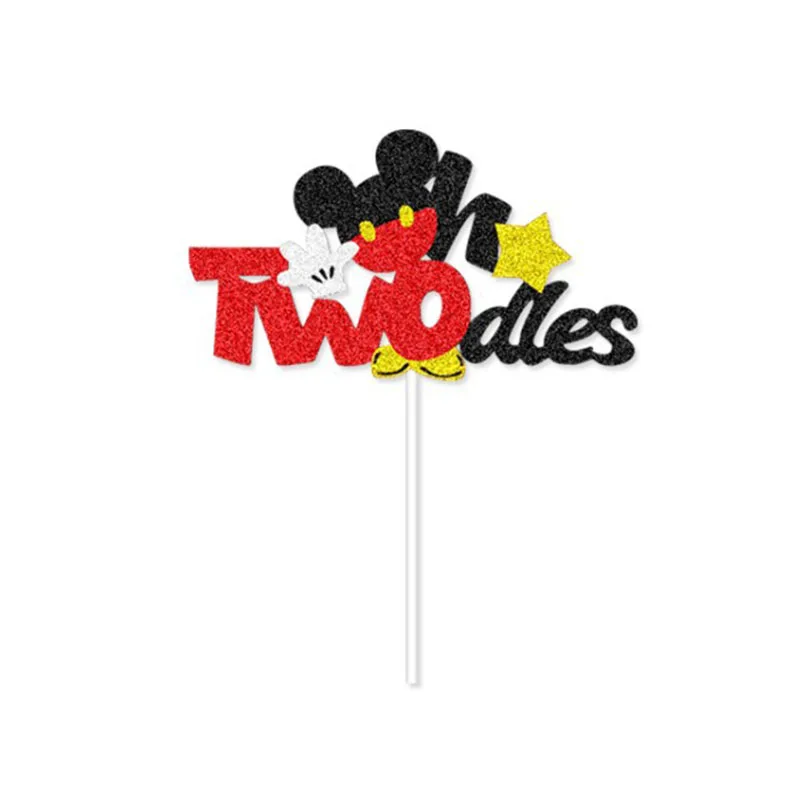 Minnie Mouse Mickey Mouse Theme Kids Birthday Party Decoration Children Baby Shower Supplies Balloon Pull Flower Year Old Flag