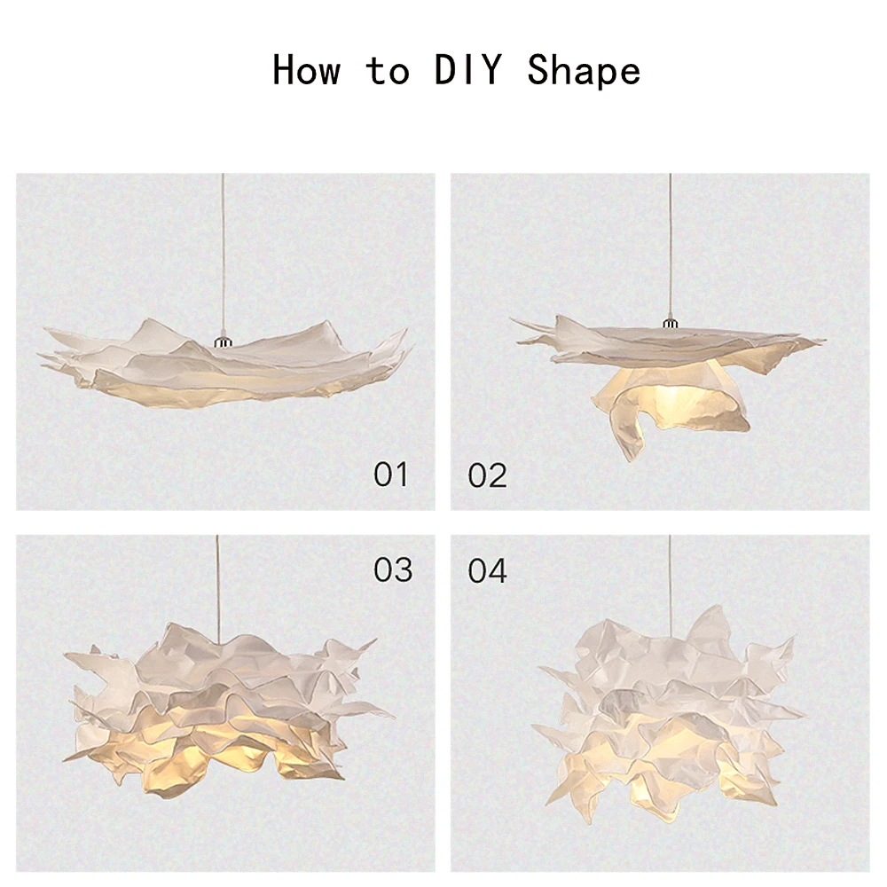 43cm Art DIY Chmura Klosz lampy Kwiat Klosz światła Sufitowy klosz Dekoracja Żyrandol Wisiorek do salonu Sypialnia Bar Zastosowanie