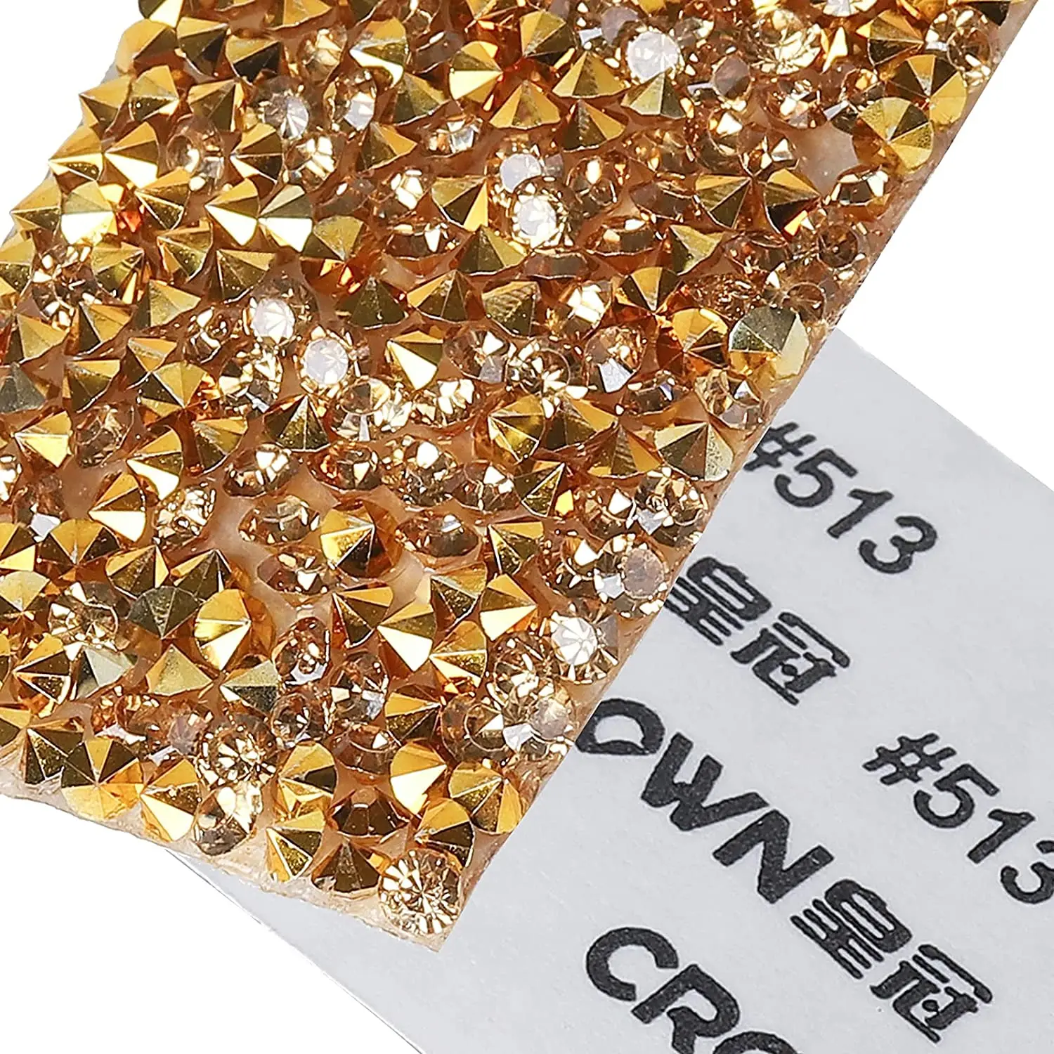 1 Yard Self-Adhesive Gold Crystal Rhinestone Tape Trim Applicator DIY Shoes Dresses Decoration Rhinestones Ribbon Roll Crafts