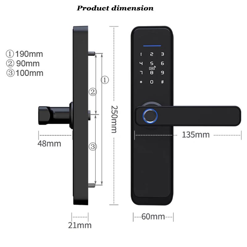 Smart Door Lock Fingerprint Lock Electronic Digital lock Bluetooth Wifi Gateway TTlock Remote Wooden door lock Alexa Google