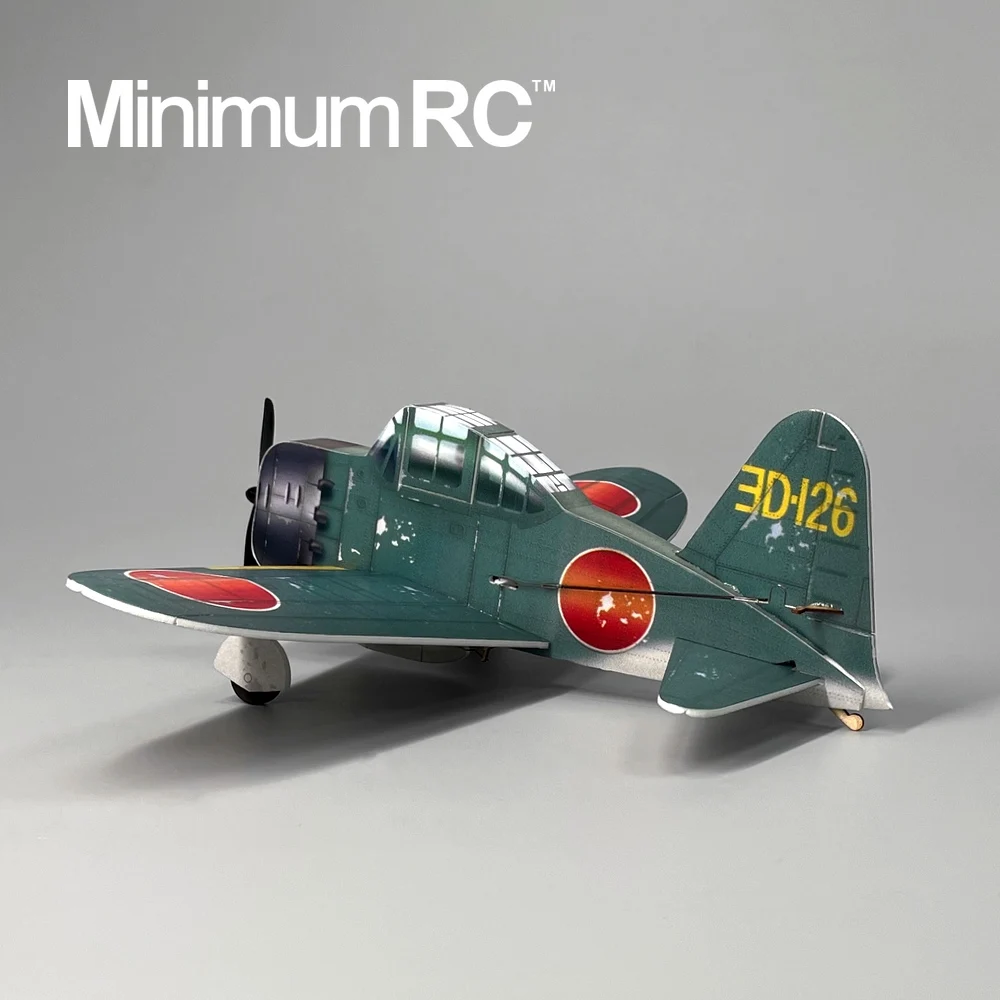 MinimumRC KIT Zero fighter 320mm Wingspan 4 Channel Trainer Fixed-wing RC Airplane Outdoor Toys For Children Kids Gifts