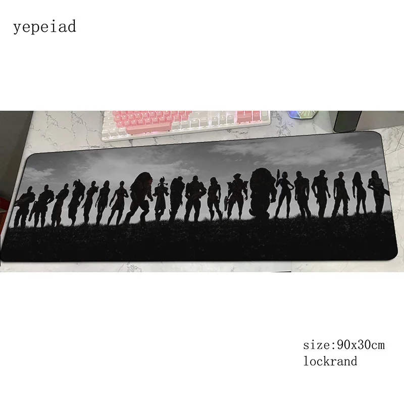 Коврик для мыши с эффектом массы, толстый компьютерный коврик, 900x300x 3 мм, игровой коврик для мыши с заблокированными краями, для клавиатуры, игрового ПК, настольного компьютера