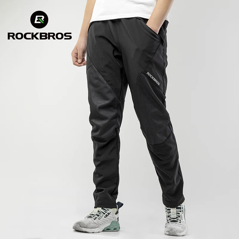 ROCKBROS kolarstwo męskie spodnie Ciclismo wiatroszczelne oddychające cieplejsze długie spodnie rower sportowy odblaskowe rowerowe spodnie jeździeckie