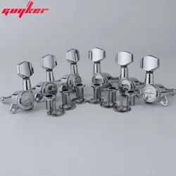 1 Set GUYKER Chrome Locking Guitar Machine Heads Tuners Gear Ratio 1:18 Made in Korea