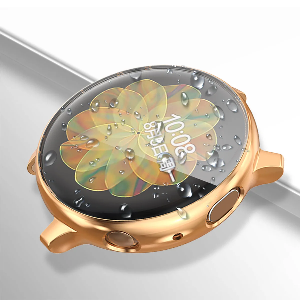 Correa y funda 2 en 1 para Samsung Galaxy Watch Active 2, 44mm, 40mm, cubierta protectora completa, Correa de Metal para reloj inteligente