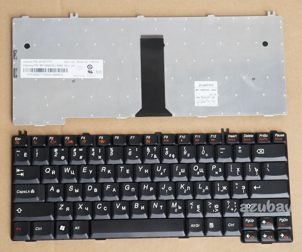 

Русская клавиатура для Lenovo Ideapd N500 Y330 U330 Y410 Y430 Y510 Y520 Y530 Y710 Y730 25007770 25007500 42T3387