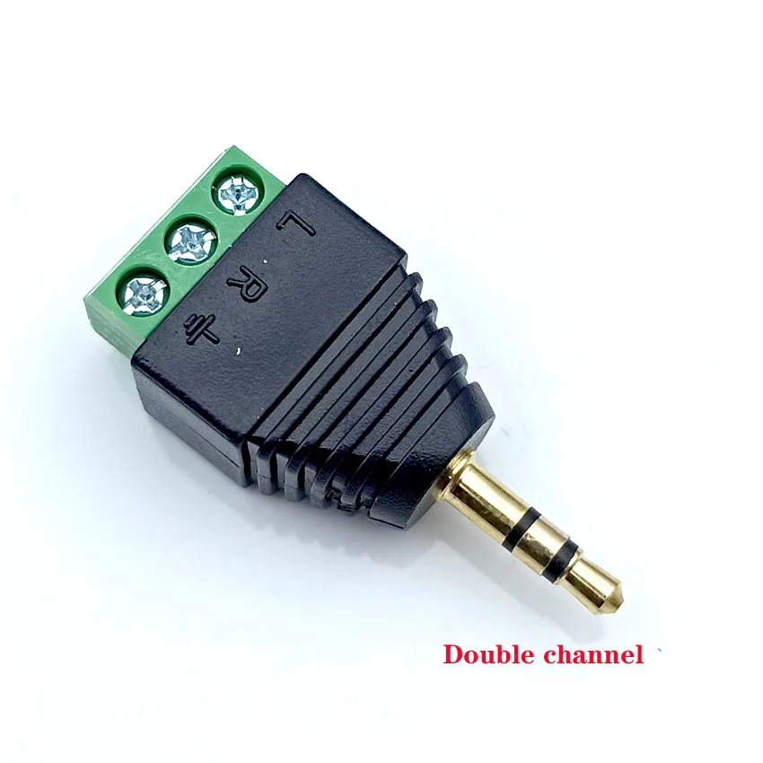 Video AV 3.5mm 2 3 4 Pole mono Stereo Male female AV Screw Terminal Jack 3.5 male 3 pin 4 pin Terminal Block Plug H2