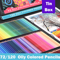 72/120 Colors Colouring Pencils Oil Based Assorted Colours Art Pencils set for Artists Kids Sketchers Colouring Gift,Tin Box