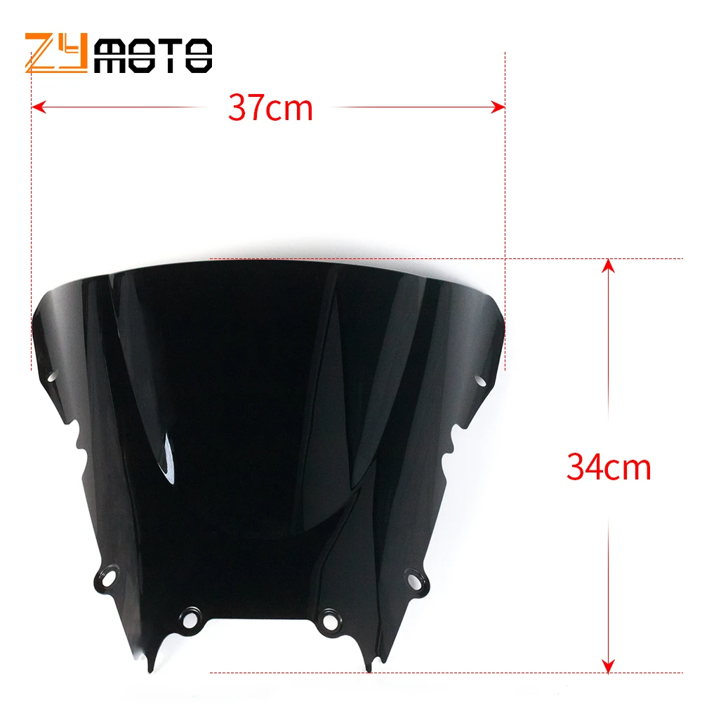 Black Motorcycle Double Bubble Windshield Windscreen Fairing For Yamaha YZF R6 1998 1999 2000 2001 2002 YZFR6 YZF-R6