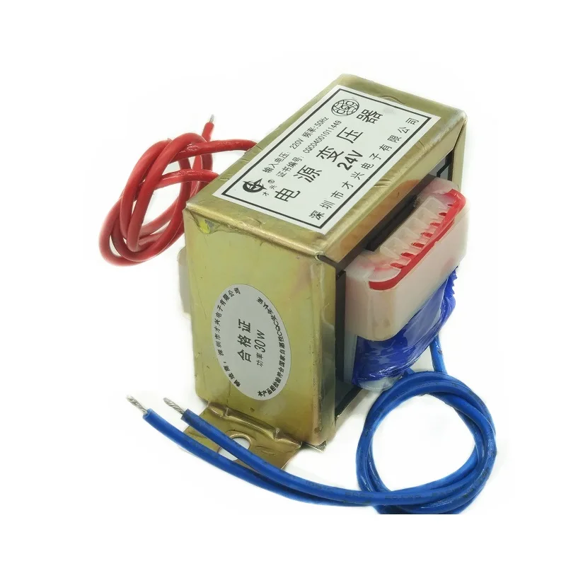 EI-30W Type 30W Transformer 220V to 24V 30W 1.25A Power Transformer EI66-28 AC24V