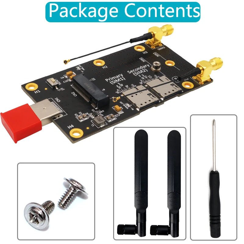 Ngff (M.2) Naar Usb 3.0 Adapter Met Dual Nano Sim Card Slot Voor 3G4G5G Module