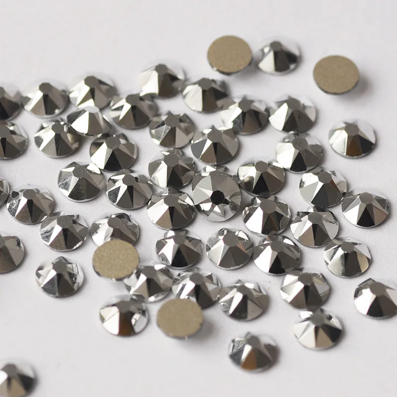 

2088 Flatback 16 Cuts Strass Mix Size Light Chrome Crystals Glass Rhinestones Silver Non Hotfix DIY Nail Art Garment Rhinestones