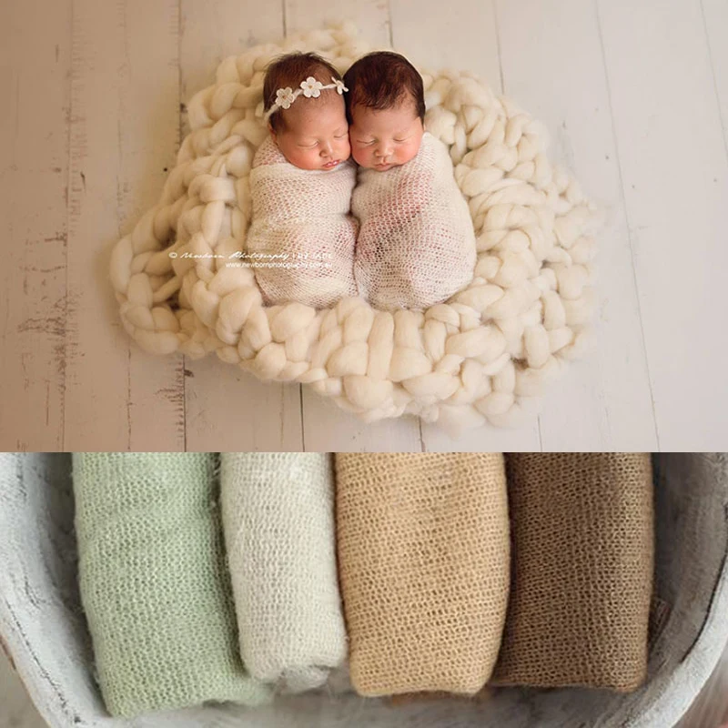 9 Color Soft Newborn Photography Fabric Backdrops For Boy And Girl Elasticity Knit Baby Photo Wraps Cloth Accessories