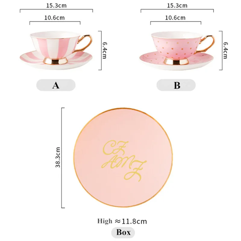 British Bone China Coffee Mug Crystal Milk Lemon Flower Tea Cup Drinkware with Gift Packing Drop Shipping