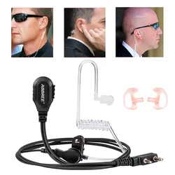 BAOFENG & ABBREE 2Pin Detachable Headset 3.5mm Air Acoustic Tube Earpiece Compatible with Baofeng 888S UV5R UV-82  Walkie Talkie