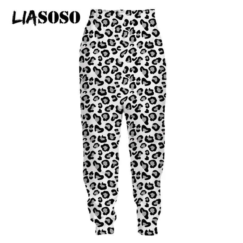 LIASOSO Leopard Pants Animal Sweatpants Streetwear Fashion Loose Sweat Pants Jogging Casual Harajuku 3D Print Women Men Trousers