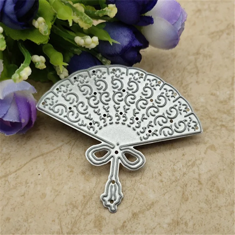 Sector Folding Fan Metal Cutting die keychain shaker Heart Paper Key Chain Scrapbook Paper Craft Card Punch Art Knife Cutter