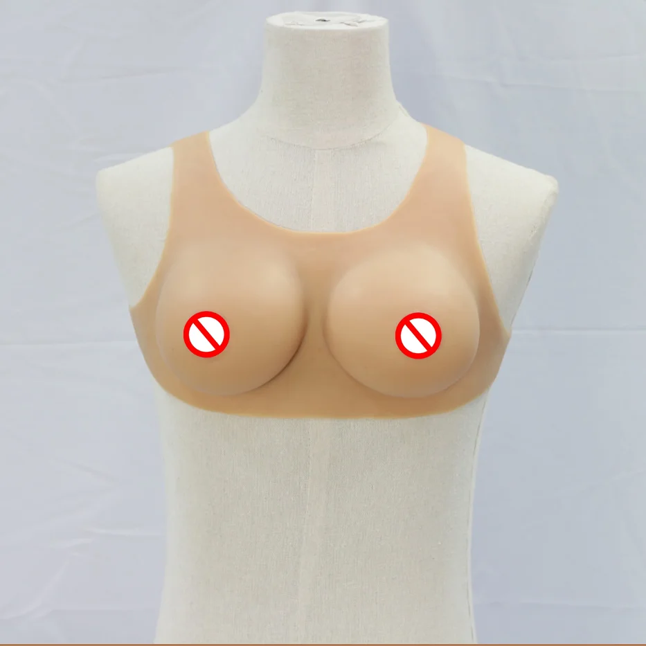 

ONEFENG T-1 Silicone Filling One-Piece Vest Style Silicone Breast Cup for Cosplay Nude Ivory White Brown Light Brown Colors