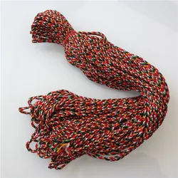 BD185 Ethnic Tibetan 5 Colorful Silk Cotton Threads Nepal Jewelry Making For Jewelry Findings Pendants Strand Knots