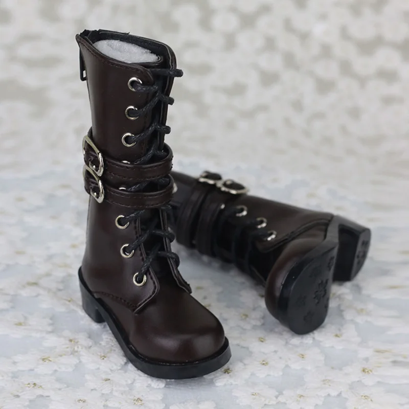 1/4 msd 1/3 sd bjd sapatos de couro conjunto esférico boneca acessórios moda martin botas altas dollfie dream mid dk soom dod