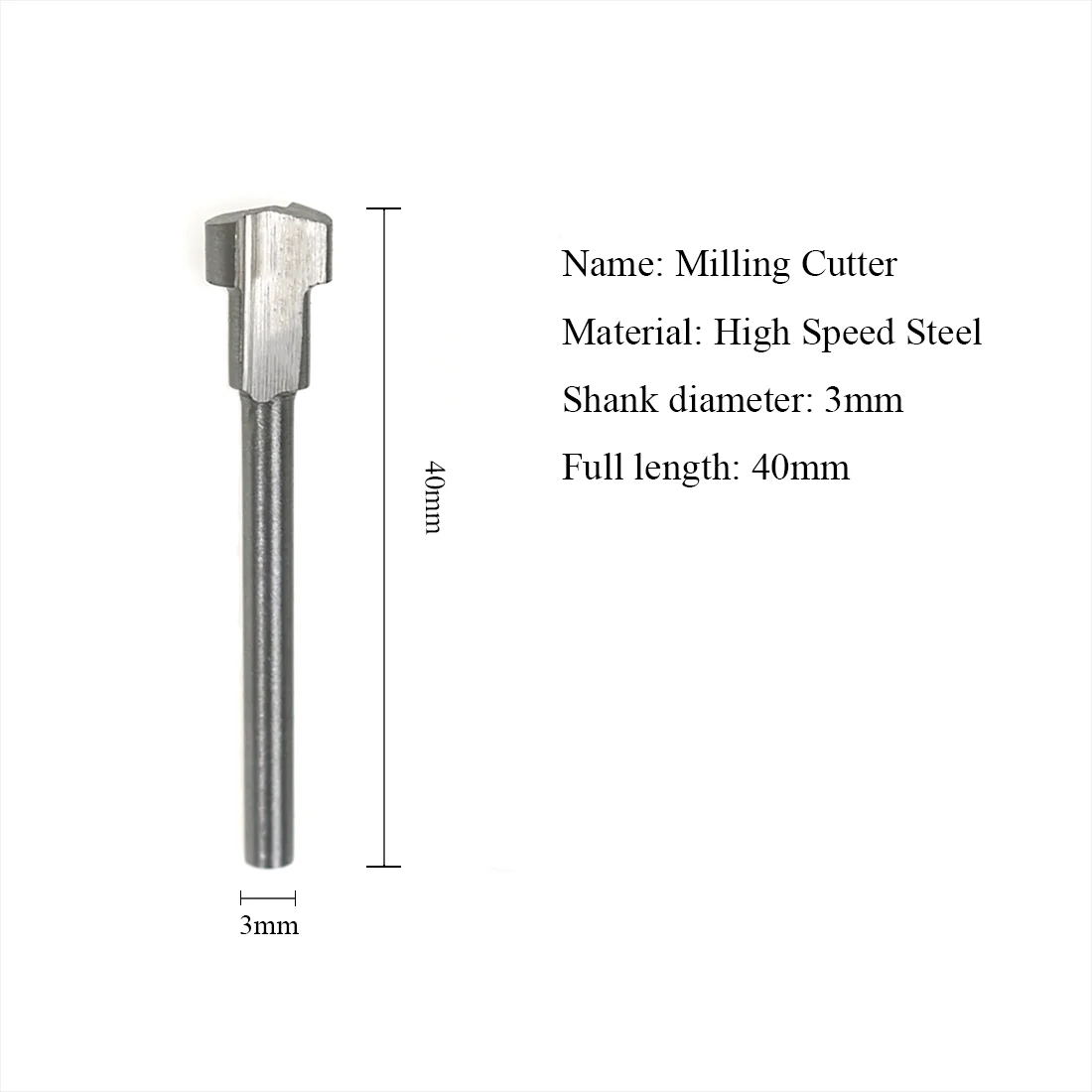 10PCS Milling Cutter Wear Resistant Set Durable HSS Routing Router Bits Burr Multifunction High Precision for Rotary Engraving