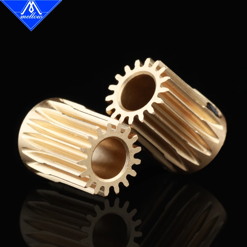 Mellow Brass DDG Extruder Motor Gear 5mm/0.5M 17T For DDG Wind Aero Extrusion Wheel for 3D Printer Extruder