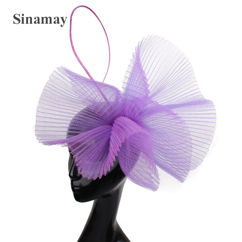 

Ivory Wedding Fascinator Hat Headband Bride Women Church Fedora Cap Hair Clip Formal Dress Ladies Marriage Hair Accessories