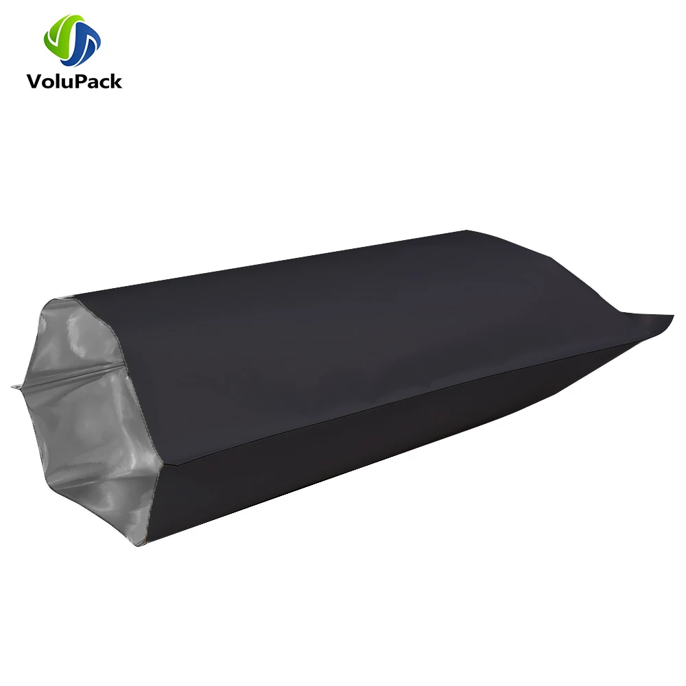 Multi Size Smell Proof Storage Bags Matte Black Open Top Tear Notch Pouches Vacuum Heat Sealing Aluminum Foil Mylar Package Bags