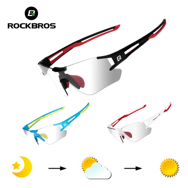 ROCKBROS Kerékpározás photochromic szemüvegek UV400 Szabad ég alatt sportok napszemüvegek Bicikli mens frameless szemüvegek Védőszemüveg Alaki eyewear