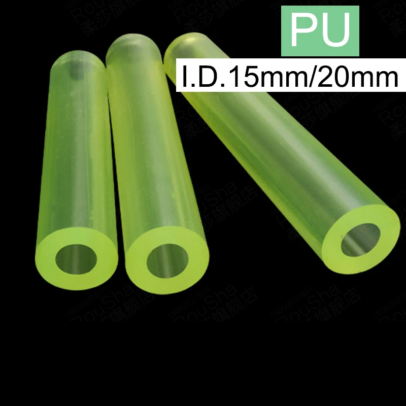 

length 500mm I.D.15mm 20mm hollow PU rods hardness transparent75A polyurethane sticks