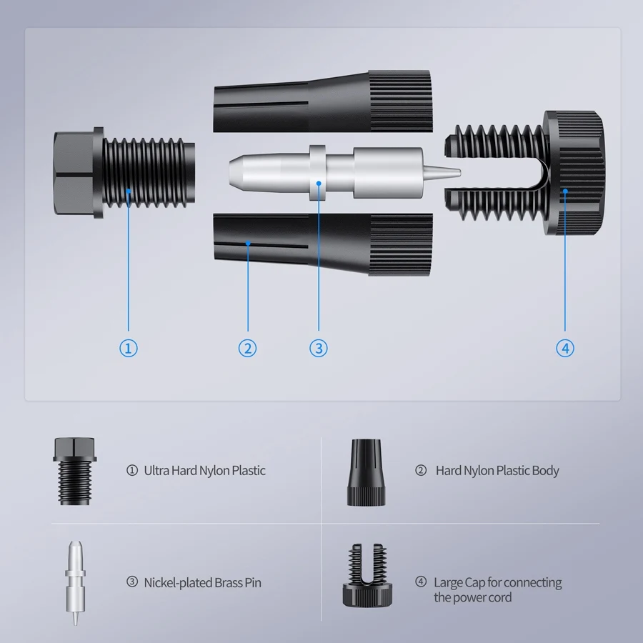 Low Voltage Landscape Lighting Connector Waterproof Fastlock Wire Connectors for Outdoor Path Lights 12-14 Gauge Cable Connector