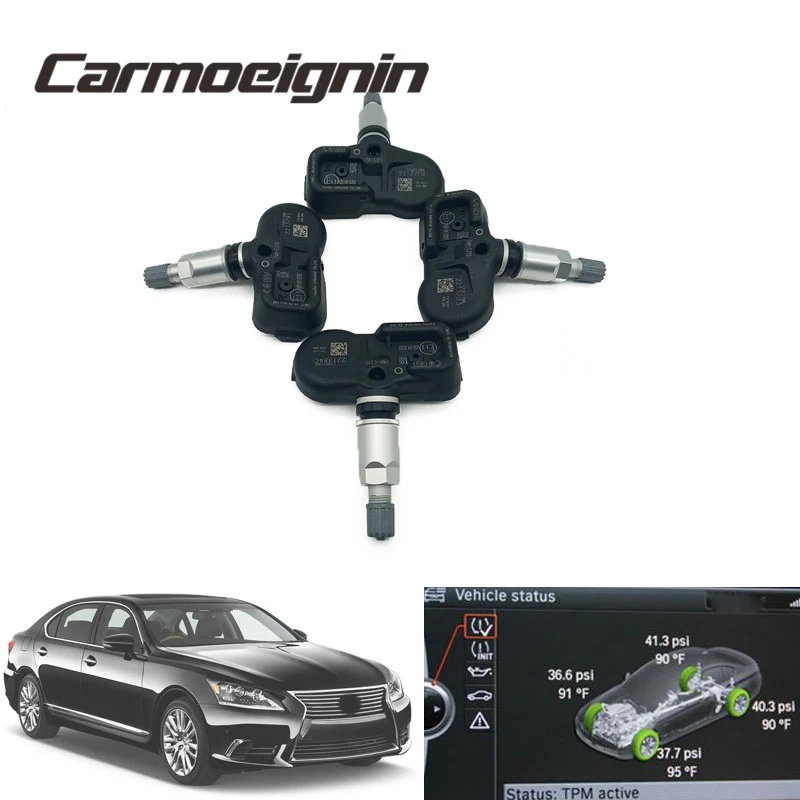 

Датчик давления в шинах автомобиля TPMS, 4 шт., для Lexus ES, LS, Land Cruiser, Prado, Toyota, C-HR Camry, 433 МГц, 42607-48020, 42607-60010