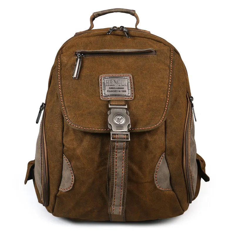 Backpack Retro Canvas Vintage Backpack Men Teenage Boys Backpacks Students School Bag Travel Zipper Rucksack Men\'s backpack