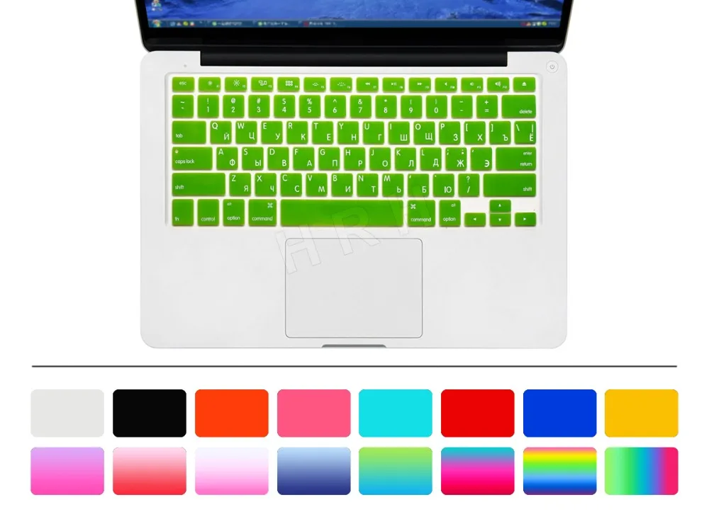 HRH Slim US Russian Keyboard Film protector for Macbook Air Pro Retina 13