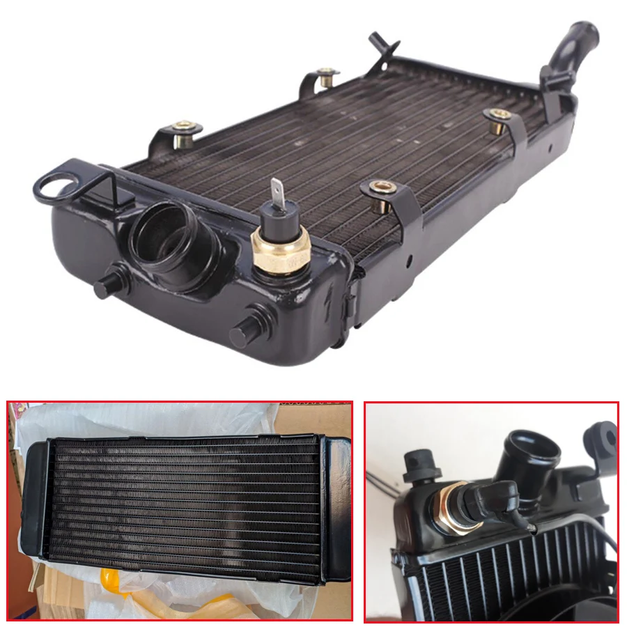 1 Set Motorcycle Water Tank Radiator Cooler With Sensor Motorbike Parts For Honda Steed 400/600 VLX 400/600 Shadow VT600