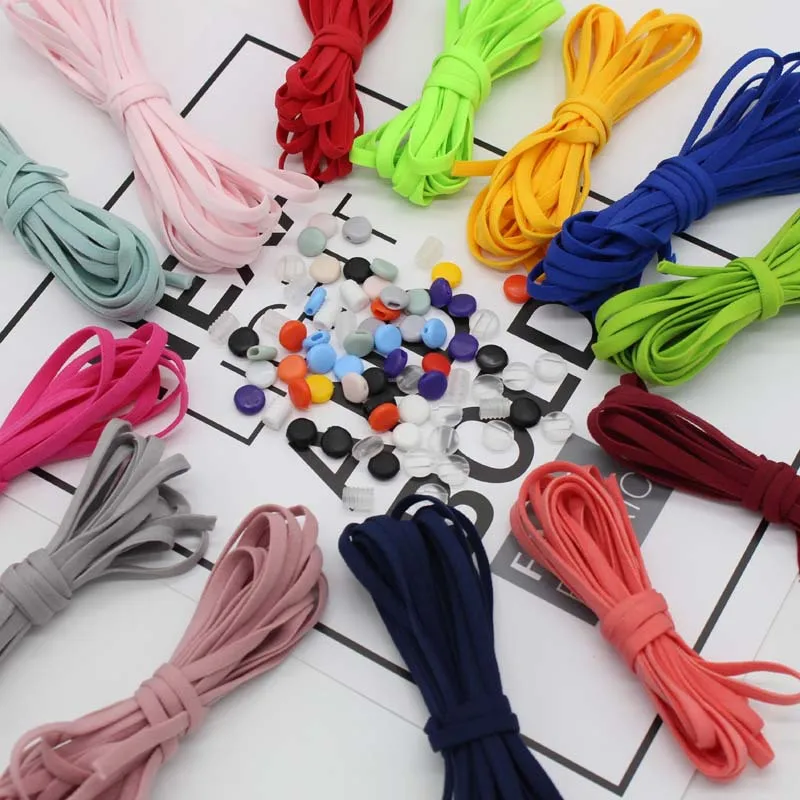 

50 ярдов эластичная лента, белая, черная, желтая, розовая эластичная лента для шитья, кружевная отделка, поясная лента, аксессуар для одежды, лента для масок