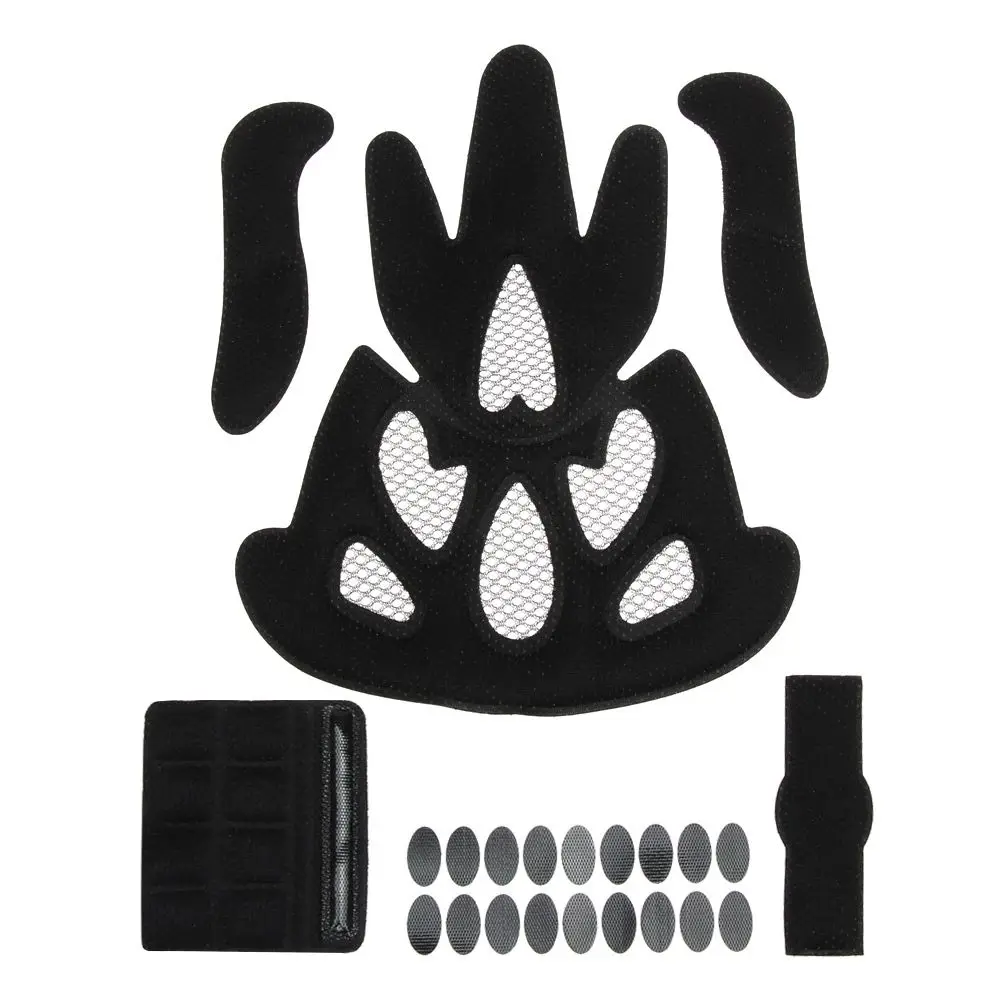 Outdoor Sports Universal Replacement Helmet Inner Padding Kit Foam Pads Set with Insect Net Protection Sponge Pad