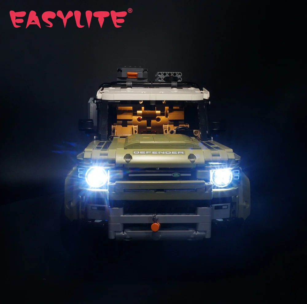 EASYLITE LED Light Set For 42110 Supercar Land Rover Defender Car Building Blocks Lamp Set Toys Light Kit No Model