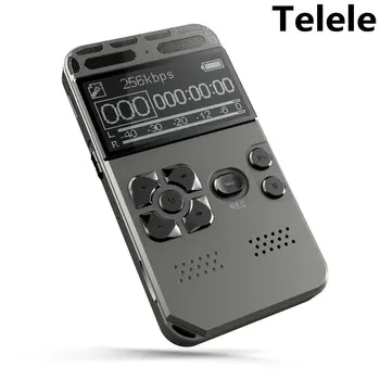Digital voice recorder voice activated mp3 player 32gb music player card one-key recording noise reduction dictaphone v35